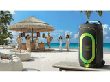 Altavoz de gran potencia - Samsung MX-ST50F/ZF, Portátil para fiestas, Asa de transporte y ruedas, Iluminación personalizable, Aut 18h, 240 W, Negro