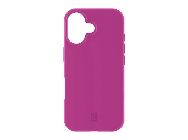 Funda móvil - CellularLine SENSATION+, Para iPhone 17, Acabado soft-touch, Interior de microfibra, Tecnología antibacteriana, Rosa