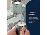 Cafetera express - De'Longhi EC890.GR Dedica Duo Cold Brew, 15 bar, 1450 W, 1.1 l, Capacidad para 2 tazas, Verde jade