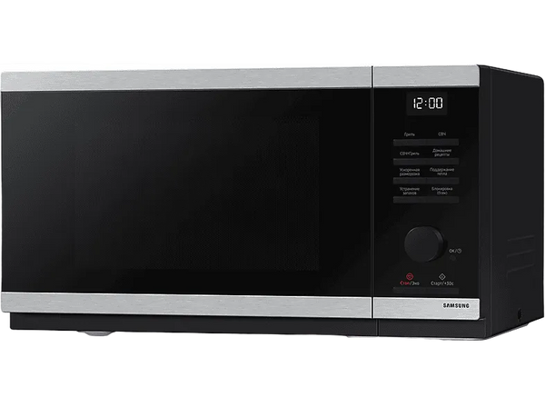 Microondas con grill - Samsung MG23DG4524ATE1, 800W, 6 niveles, Modo Eco, 23l, Negro