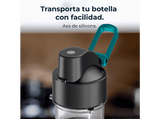 Batidora de vaso - Cecotec Power Titanium 900 ProGo, 900W, 2 vasos portátiles de 570 ml, 4 cuchillas de titanio, Asa de silicona, Pica hielo, Negro
