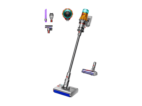 Aspirador escoba - Dyson V12s Detect™ Slim Submarine, Friegasuelos, Potencia succión 140 AW, Autonomía 60 min, Accesorios incluídos, Níquel