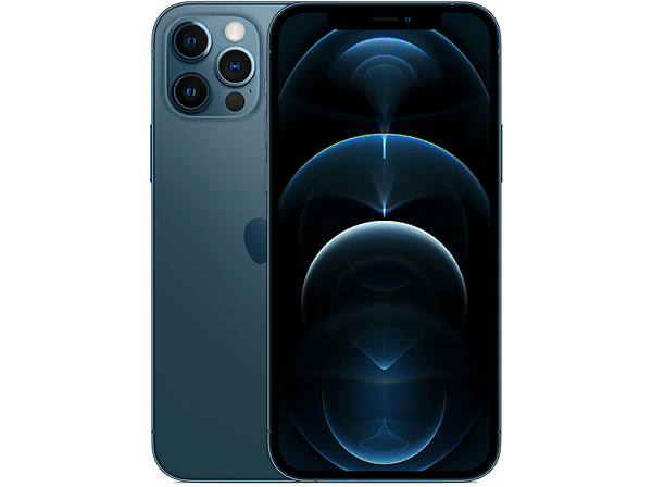 Excelente Apple iPhone 12 Pro, Azul pacífico, 256 GB, 5G, 6.1" OLED Super Retina XDR, Chip A14 Bionic, iOS,REACONDICIONADO