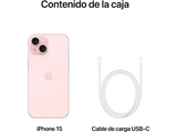 Apple iPhone 15, Rosa, 512 GB, 5G, 6.1 OLED Super Retina XDR, iOS, Chip A16 Bionic
