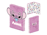 Libreta - Sherwood Lilo & Stitch, A5, Tapa dura de peluche con figura de Ángel
