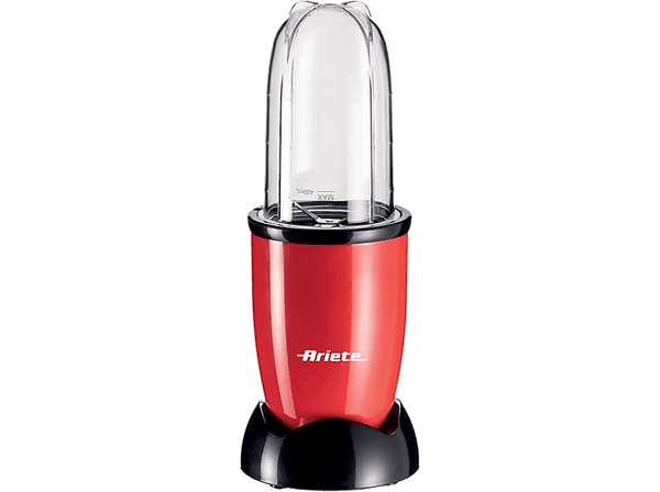 Batidora de vaso - Ariete 559, 250 W, 0.5 l, Cuchillas acero inoxidable, Rojo