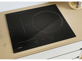 Placa inducción - Candy CTP634C, 3 Zonas, 2 Zonas Flex, Zona grande 32 cm, Float glass, 60 cm,Negro