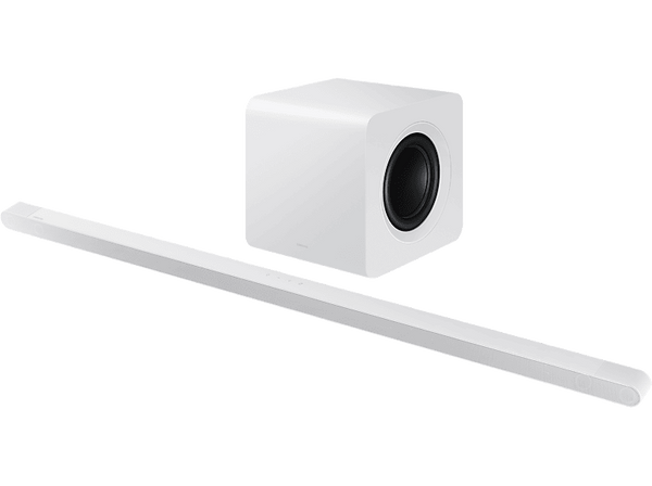Barra de sonido - Samsung HW-S801D/ZF-ULTRASLIM, Bluetooth, 10 altavoces, Dolby ATMOS Inalámbrico, Blanco