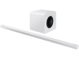 Barra de sonido - Samsung HW-S801D/ZF-ULTRASLIM, Bluetooth, 10 altavoces, Dolby ATMOS Inalámbrico, Blanco