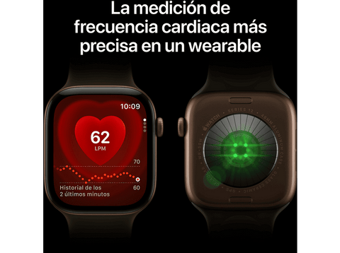 Apple Watch Series 12 (2026), GPS, 46mm, Caja de aluminio Bronce oscuro, Correa deportiva Verde oliva, Talla M/L, Siri AI