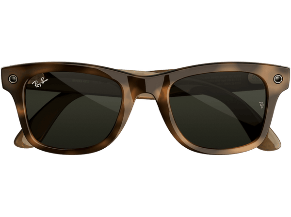 Gafas IA - Ray-Ban Meta Wayfarer (Gen 3), Habana, Lentes en verde, Gafas con IA y cámara, Talla estándar, Unisex