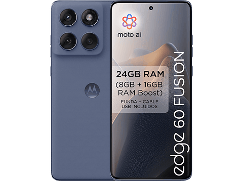 Móvil - motorola edge 60 fusion, Grey, 256 GB, 8 GB RAM, 6.7
