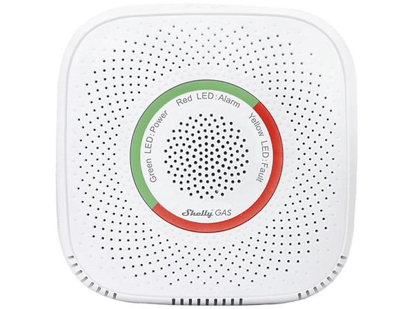Detector de gas - Shelly Detector Gas natural, Wi-Fi, Alarma LED y Sonido, Blanco