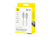 Cable USB-C a Lightning - Baseus Titanium Alloy, Carga ultrarrápida, Alta resistencia, USB-C a Lightning, 100 cm, 20W, Dorado Galaxy Titanium