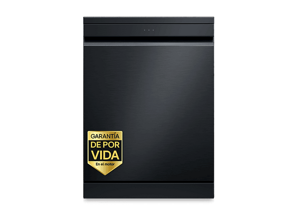 Lavavajillas - LG DF375HMS, 14 servicios, 10 programas, 60 cm, LED táctil, Tercera bandeja, TrueSteam™, QuadWash™, Acero negro grafito antihuellas
