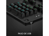 Teclado gaming - Logitech G512 Carbon, Cable, Mecánico, Iluminación RGB + Lightsync, GX Brown, Funciones específicas gaming, Negro