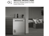 Lavavajillas - LG DF142FV, 14 servicios, 5 programas, 60 cm, QuadWash™, Inverter Direct Drive™, Inox antihuellas