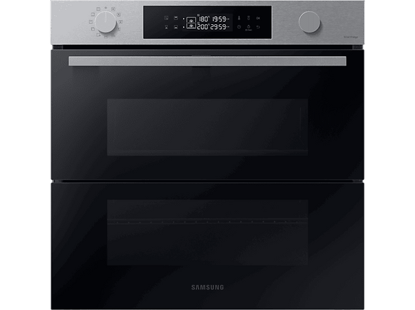 Horno - Samsung NV7B4530ZAS/U1 Dual Cook Flex, Multifunción, Pirolítico, 76l, 59.5 cm, WiFi, Puerta Flexible, Inox