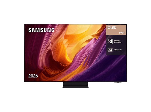 TV OLED 65" - Samsung TQ65S95HFTXXC, OLED 4K, NQ4 AI Gen3 Processor, Smart TV, Tecnología Sin Reflejos, Full AI, Negro