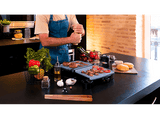 Grill - Cecotec Rock'nGrill 2000 Stone Ceramic Mix&Grill, 2000 W, Apertura 180º, Revestimiento piedra RockStone, Recogegrasas, Negro