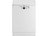 Lavavajillas - Beko BDFN26430W, 14 Servicios, 6 Programas, 60 cm Ancho, SelFit, SteamGloss, Blanco