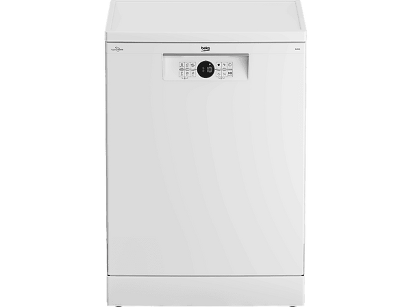 Lavavajillas - Beko BDFN26430W, 14 Servicios, 6 Programas, 60 cm Ancho, SelFit, SteamGloss, Blanco