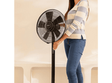 Ventilador de pie - Cecotec EnergySilence 555 2in1 Smart XL, 55 W, Motor de cobre, 16 (40cm), 5 aspas, Mando, Temporizador 7h, Oscilación 60º, Negro
