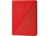 Disco duro externo 6TB - WD My Passport, Portátil, HDD, USB 3.2, Funciona con Chromebook, Rojo