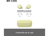 Auriculares True Wireless - Sony WFC510Y, Ligeros, Bluetooth, Conexión multipunto, Sonido ambiente, Spotify Tap, Carga rápida, 22h, IPX4, Amarillo