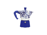 Cafetera tradicional - Bialetti Moka Express Bialetti Dolce&Gabbana Blu Mediterraneo, Aluminio, Hasta 3 tazas, Azul