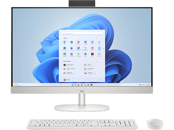 All in one - HP 24-cr0111ns, 23.8" Full-HD, Intel® Core™ i5-1335U, 16 GB RAM, 512 GB SSD, SSD, Iris® Xᶱ, Windows 11 Home, Blanco