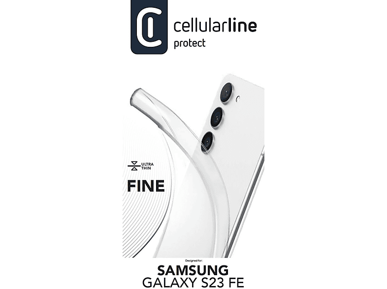 Funda - CellularLine FINECGALS23FET, Para Samsung Galaxy S23 FE, Blando, Ultrafina, Transparente