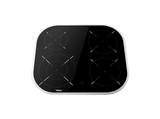 Placa vitrocerámica - Teka TCC 64000 PLV, 4 zonas, Zona grande 21 cm, 59 cm, Superficie vidrio cerámico, Cristal negro