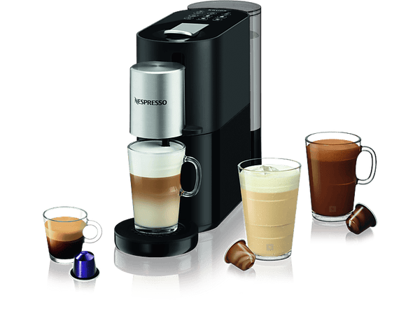 Cafetera de cápsulas - Krups XN8908, 19 bar, 1 l, 1500 W, Bebidas calientes y frías, Espumador de leche, Negro