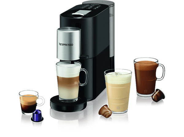 Cafetera de cápsulas - Krups XN8908, 19 bar, 1 l, 1500 W, Bebidas calientes y frías, Espumador de leche, Negro