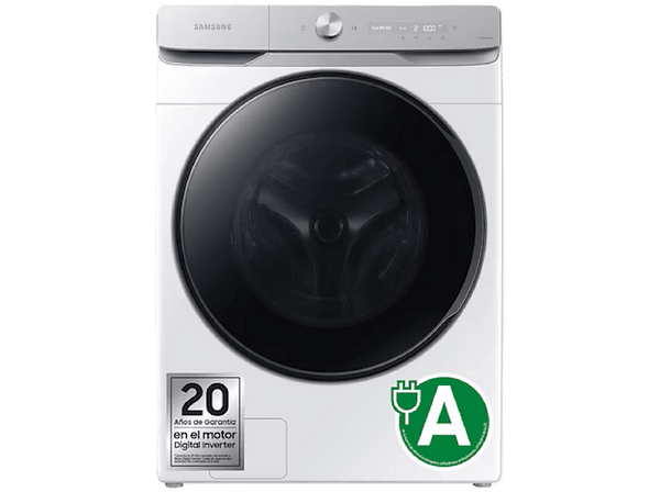 Lavadora carga frontal - Samsung WF20DG8650BWU3, 20 kg, 1100rpm, 20 programas, Blanco