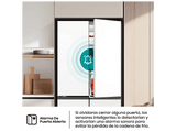 Frigorífico americano - Hisense RQ5P470SETE, Total No Frost, 178.5 cm, 483 l, WiFi, Inverter, Cristal Blanco