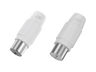 Cable coaxial - ISY ISA-9069, 1x Coaxial plug y 1x coaxial socket, Blanco