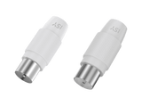 Cable coaxial - ISY ISA-9069, 1x Coaxial plug y 1x coaxial socket, Blanco