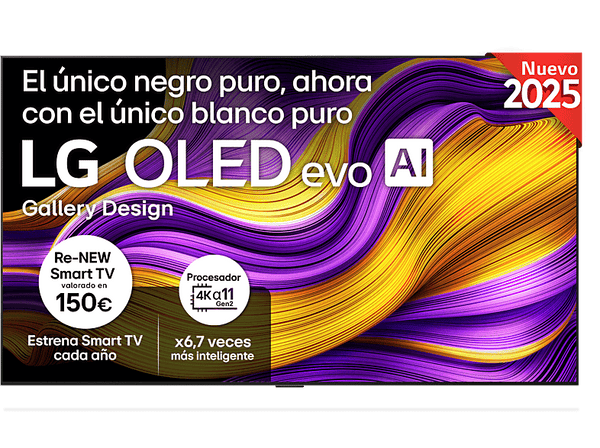 TV OLED 77" - LG OLED77G54LW, OLED 4K, Procesador Inteligente α11 AI Processor 4K Gen2, Smart TV,  Instalación incluida, Rocky Black