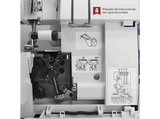 Remalladora - Alfa 8712 2/3/4hilos, Velocidad máxima: 1300 rpm, Motor Servo 100 W, Asa para transporte, Blanco y morado