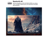 Monitor gaming - LG UltraGear™ 32GX850A-B, 32 UHD 4K, 165 Hz, 0.03 ms, OLED, 2x HDMI, 1x USB-C, Morado Grisáceo