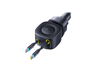 Cargador coche - Baseus PrimeTrip VR2 Max, Universal, Tipo C y USB, Sistema retráctil magnético, Carga rápida multidispositivo, Giro 450º, 100W, Negro