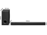 Barra de sonido - LG S80TY, Bluetooth, 480 W, 3.1.3 canales con subwoofer, Dolby Atmos y DTS, Negro