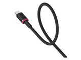 Cable USB - Baseus Dura, USB-C a USB-C, 200 cm, 100W, Carga rápida, Ultrarresistente, Negro y Rojo
