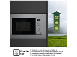 Microondas con grill integrable - Hisense BIM320G41X, 1000 W, 5 niveles, Auto-Limpieza, 20 l, Inox