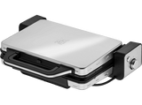 Grill - WMF Lono Contact Grill, 2 en 1, Grill y Sandwichera, 2100 W, 2 placas, Antiadherente, Temp. Ajustable, Antigoteo, Acero Inox. Cromargan, Plata