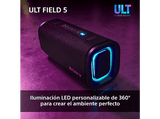 Altavoz inalámbrico - Sony ULT FIELD 5 (SRSULT50B), Bluetooth portátil, ULT POWER SOUND, 25 h, IP67, Resistente al agua, Correa, Con luces, Negro
