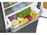 Frigorífico combi - Haier 3D 60 Series 3 A3FE837CGJ, No Frost, 200.5 cm, 348 l, Motor Inverter, Cajones Direct Access,  Inox