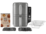 Freidora de aire - Ninja SL400EU, 2470 W, 9.5 l, 6 Programas, 4 Niveles Independientes para Cocinar, Gris
